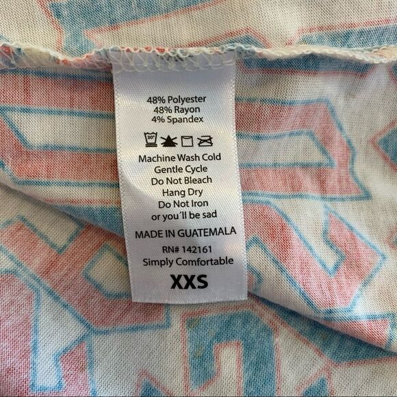 LULAROE CARLY AMERICANA Dress XXS USA Red White Blue America 4th of July Olympic - Picture 3 of 9